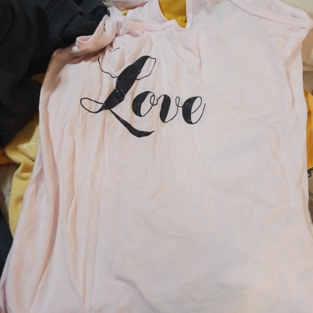 Victoria's Secret Light Pink Love Graphic Pajama Top